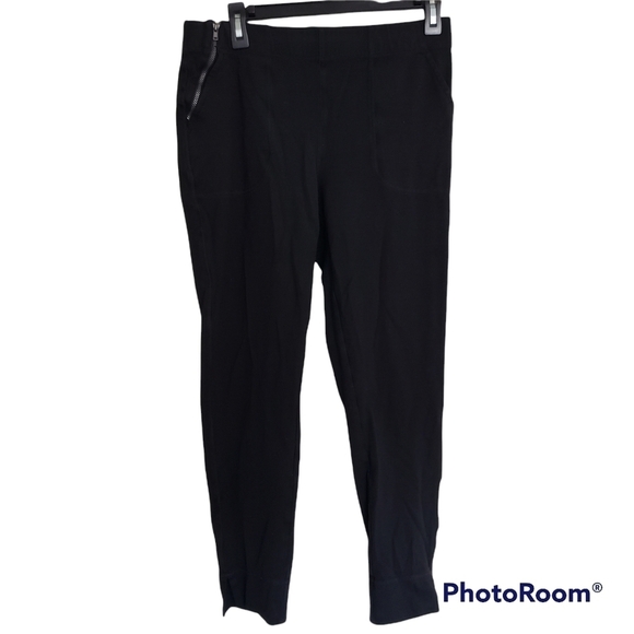 Woolrich Black Leggings Pull On Elastic Waist Pockets Joggers Womens Size Medium - Picture 1 of 11